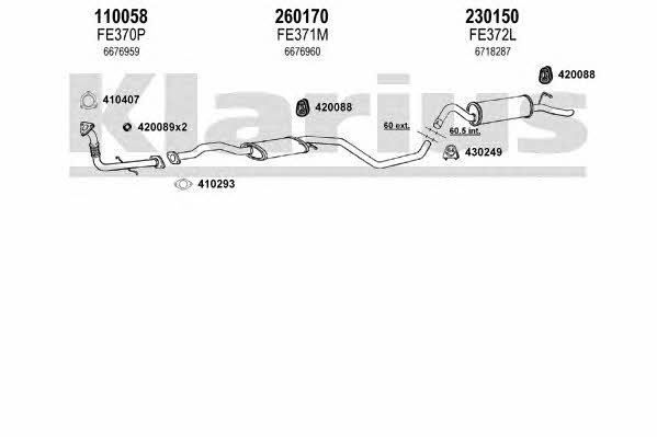  360814E Exhaust system 360814E: Buy near me in Poland at 2407.PL - Good price!