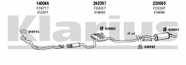 Klarius 360923E Układ wydechowy 360923E: Dobra cena w Polsce na 2407.PL - Kup Teraz!