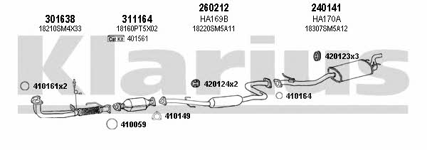 Klarius 420083E Exhaust system 420083E: Buy near me in Poland at 2407.PL - Good price!