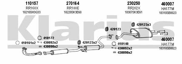 Klarius 420138E Система выпуска отработаных газов 420138E: Отличная цена - Купить в Польше на 2407.PL!