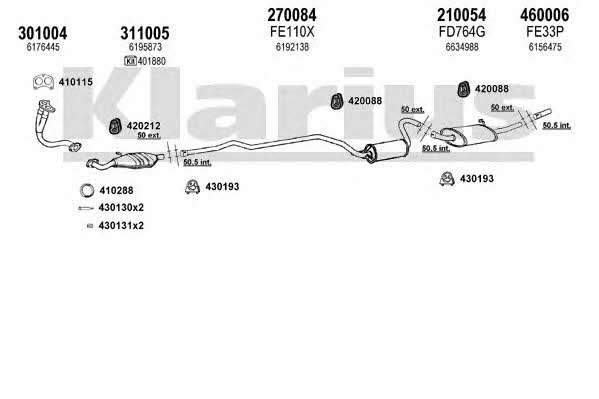 Klarius 360982E Система випуску відпрацьованих газів 360982E: Приваблива ціна - Купити у Польщі на 2407.PL!