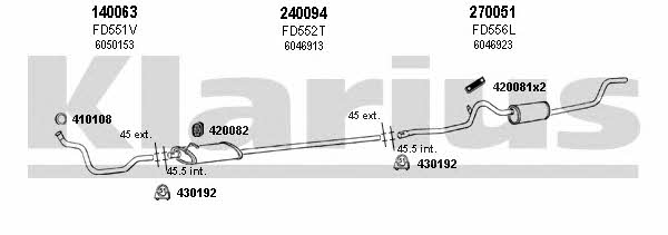 Klarius 361091E Exhaust system 361091E: Buy near me in Poland at 2407.PL - Good price!