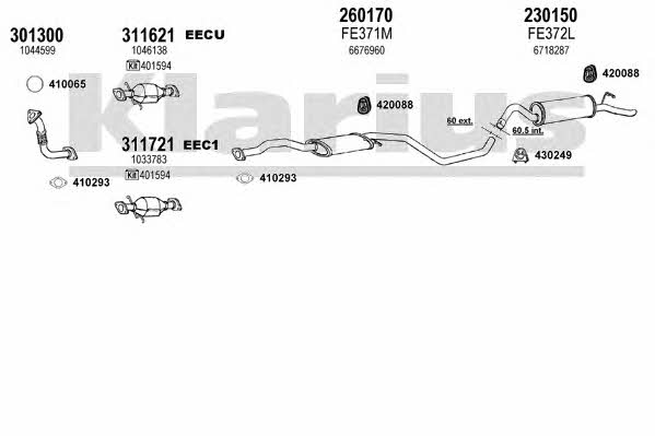  361153E Exhaust system 361153E: Buy near me in Poland at 2407.PL - Good price!