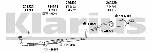 Klarius 361199E Exhaust system 361199E: Buy near me at 2407.PL in Poland at an Affordable price!