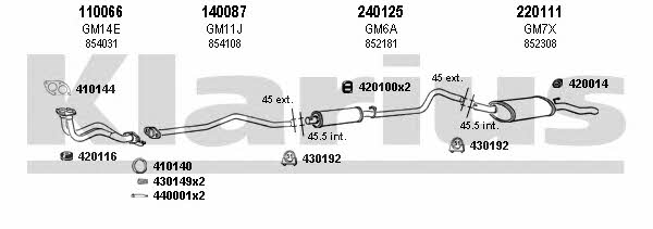 Klarius 390376E Abgasanlage 390376E: Kaufen Sie zu einem guten Preis in Polen bei 2407.PL!