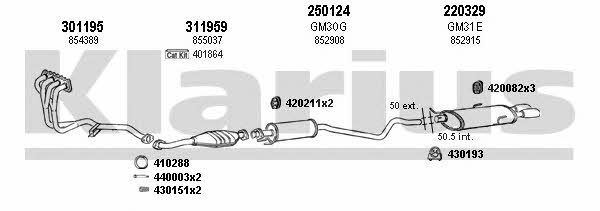 Klarius 390413E Exhaust system 390413E: Buy near me at 2407.PL in Poland at an Affordable price!
