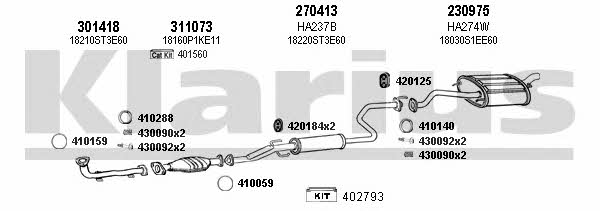 Klarius 420171E Abgasanlage 420171E: Kaufen Sie zu einem guten Preis in Polen bei 2407.PL!