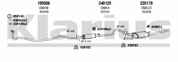 Klarius 390448E Abgasanlage 390448E: Kaufen Sie zu einem guten Preis in Polen bei 2407.PL!