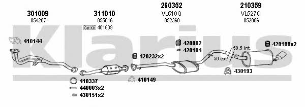 Klarius 390561E Exhaust system 390561E: Buy near me at 2407.PL in Poland at an Affordable price!