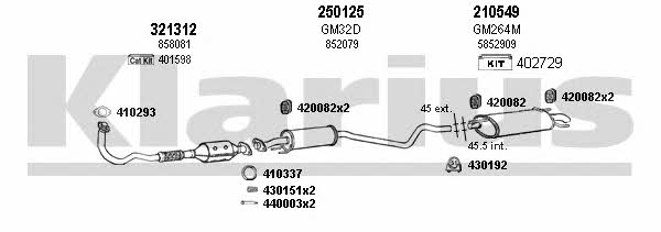 Klarius 390893E Exhaust system 390893E: Buy near me at 2407.PL in Poland at an Affordable price!