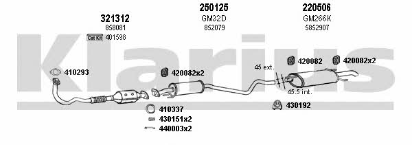 Klarius 390895E Exhaust system 390895E: Buy near me at 2407.PL in Poland at an Affordable price!
