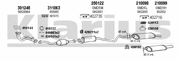 Klarius 390915E Система выпуска отработаных газов 390915E: Отличная цена - Купить в Польше на 2407.PL!