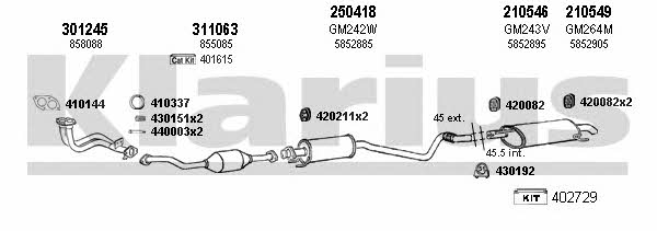 Klarius 390916E Exhaust system 390916E: Buy near me in Poland at 2407.PL - Good price!