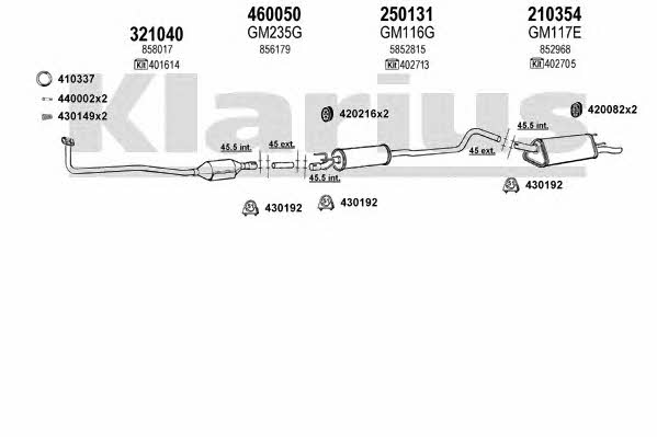 Klarius 390943E Abgasanlage 390943E: Kaufen Sie zu einem guten Preis in Polen bei 2407.PL!
