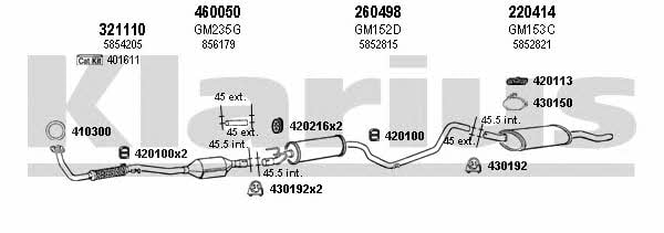 Klarius 390949E Exhaust system 390949E: Buy near me in Poland at 2407.PL - Good price!