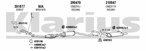 Klarius 390969E Система выпуска отработаных газов 390969E: Отличная цена - Купить в Польше на 2407.PL!