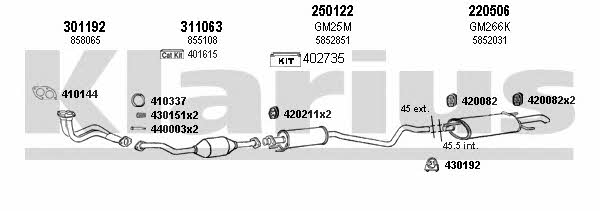 Klarius 391172E Exhaust system 391172E: Buy near me at 2407.PL in Poland at an Affordable price!