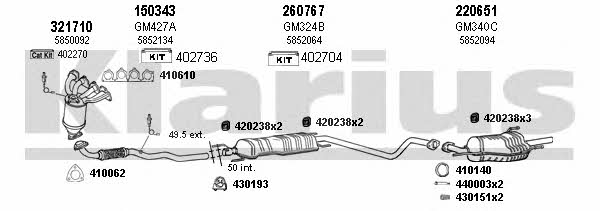 Klarius 391179E Система випуску відпрацьованих газів 391179E: Приваблива ціна - Купити у Польщі на 2407.PL!