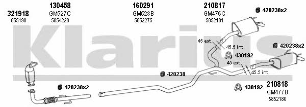 Klarius 391273E Система випуску відпрацьованих газів 391273E: Приваблива ціна - Купити у Польщі на 2407.PL!