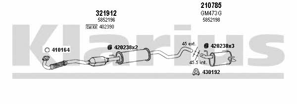 Klarius 391286E Система випуску відпрацьованих газів 391286E: Приваблива ціна - Купити у Польщі на 2407.PL!