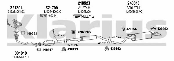 Klarius 780052E Układ wydechowy 780052E: Atrakcyjna cena w Polsce na 2407.PL - Zamów teraz!