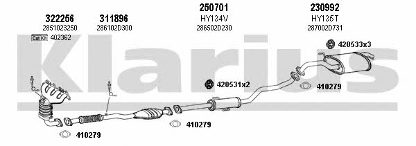 Klarius 450101E Exhaust system 450101E: Buy near me in Poland at 2407.PL - Good price!