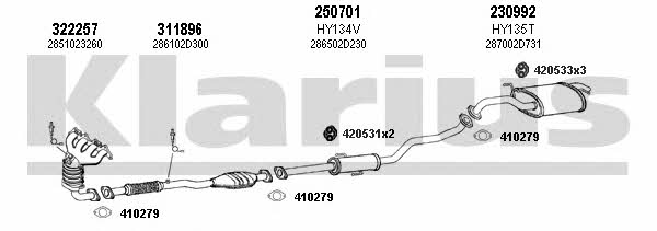 Klarius 450102E Exhaust system 450102E: Buy near me in Poland at 2407.PL - Good price!