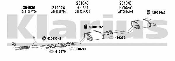 Klarius 450124E Exhaust system 450124E: Buy near me in Poland at 2407.PL - Good price!