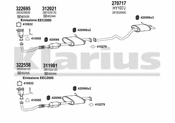 Klarius 450182E Układ wydechowy 450182E: Dobra cena w Polsce na 2407.PL - Kup Teraz!