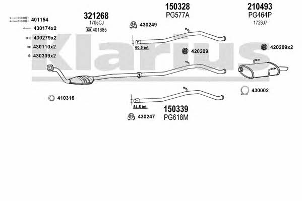 Klarius 630358E Abgasanlage 630358E: Kaufen Sie zu einem guten Preis in Polen bei 2407.PL!