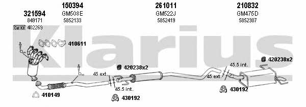 Klarius 391335E Exhaust system 391335E: Buy near me at 2407.PL in Poland at an Affordable price!
