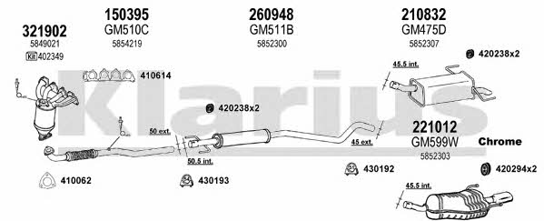  391336E Exhaust system 391336E: Buy near me in Poland at 2407.PL - Good price!