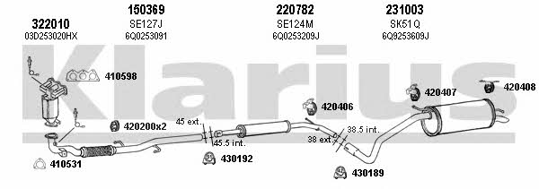 Klarius 780085E Exhaust system 780085E: Buy near me in Poland at 2407.PL - Good price!