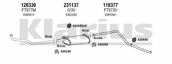 Klarius 470004E Exhaust system 470004E: Buy near me in Poland at 2407.PL - Good price!