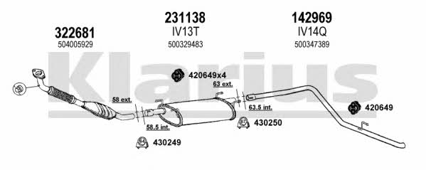  470024E Система випуску відпрацьованих газів 470024E: Приваблива ціна - Купити у Польщі на 2407.PL!