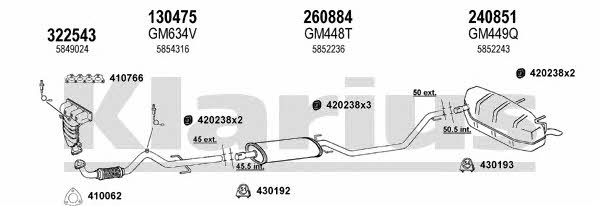 Klarius 391477E Система випуску відпрацьованих газів 391477E: Приваблива ціна - Купити у Польщі на 2407.PL!
