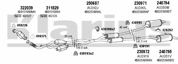 Klarius 940539E Exhaust system 940539E: Buy near me in Poland at 2407.PL - Good price!