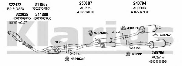 Klarius 940653E Система выпуска отработаных газов 940653E: Отличная цена - Купить в Польше на 2407.PL!