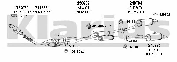 Klarius 940654E Exhaust system 940654E: Buy near me in Poland at 2407.PL - Good price!