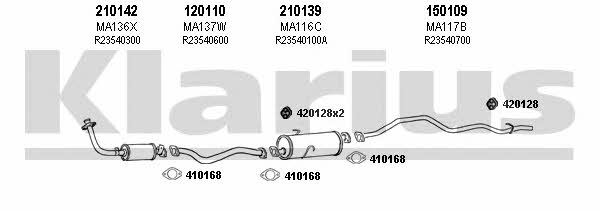 Klarius 570063E Exhaust system 570063E: Buy near me at 2407.PL in Poland at an Affordable price!