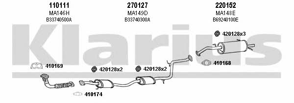 Klarius 570084E Exhaust system 570084E: Buy near me at 2407.PL in Poland at an Affordable price!