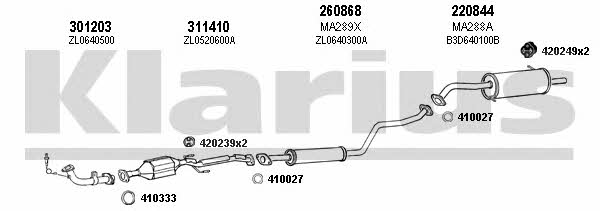 Klarius 570237E Exhaust system 570237E: Buy near me at 2407.PL in Poland at an Affordable price!