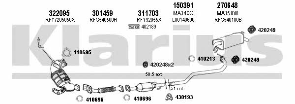 Klarius 570258E Abgasanlage 570258E: Kaufen Sie zu einem guten Preis in Polen bei 2407.PL!