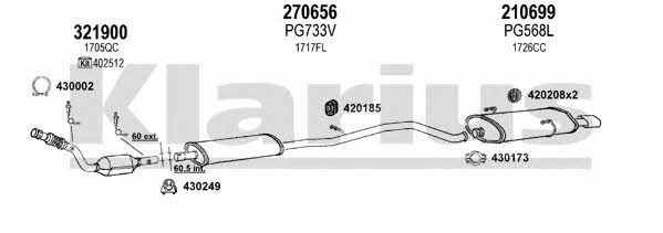 Klarius 630829E Abgasanlage 630829E: Kaufen Sie zu einem guten Preis in Polen bei 2407.PL!