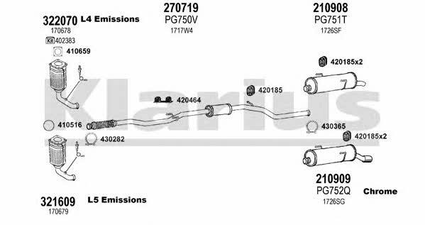  630874E Exhaust system 630874E: Buy near me in Poland at 2407.PL - Good price!