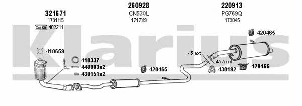 Klarius 630944E Exhaust system 630944E: Buy near me in Poland at 2407.PL - Good price!