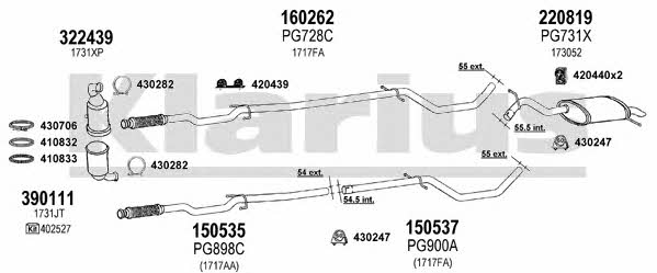 Klarius 630984E Abgasanlage 630984E: Kaufen Sie zu einem guten Preis in Polen bei 2407.PL!