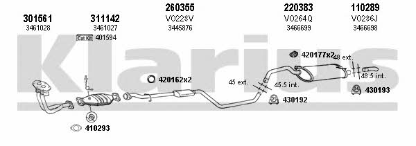 Klarius 960276E Abgasanlage 960276E: Kaufen Sie zu einem guten Preis in Polen bei 2407.PL!