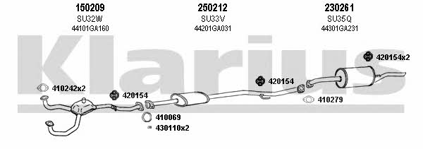 Klarius 800021E Exhaust system 800021E: Buy near me in Poland at 2407.PL - Good price!