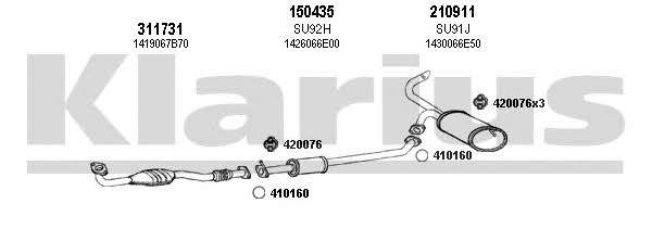 Klarius 800061E Система выпуска отработаных газов 800061E: Отличная цена - Купить в Польше на 2407.PL!